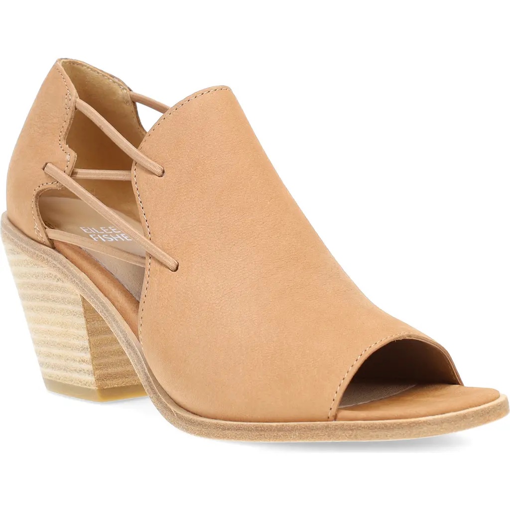 Eileen Fisher Alfie Cutout Sandal, Honey, Size 8